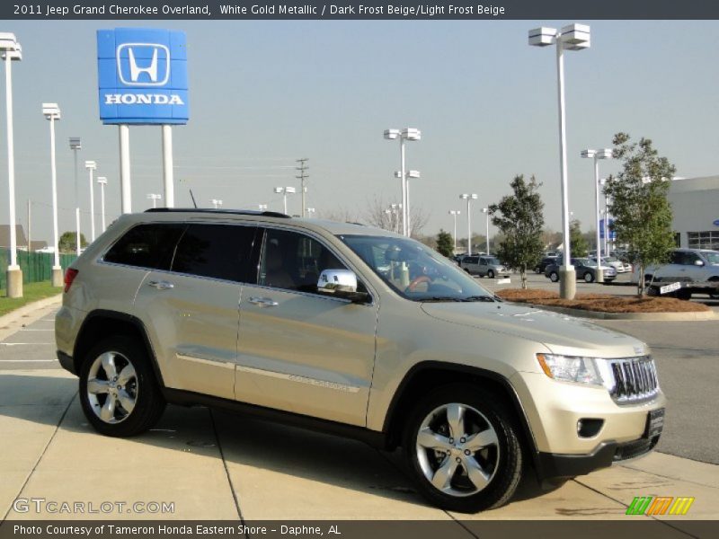 White Gold Metallic / Dark Frost Beige/Light Frost Beige 2011 Jeep Grand Cherokee Overland