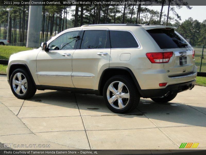 White Gold Metallic / Dark Frost Beige/Light Frost Beige 2011 Jeep Grand Cherokee Overland