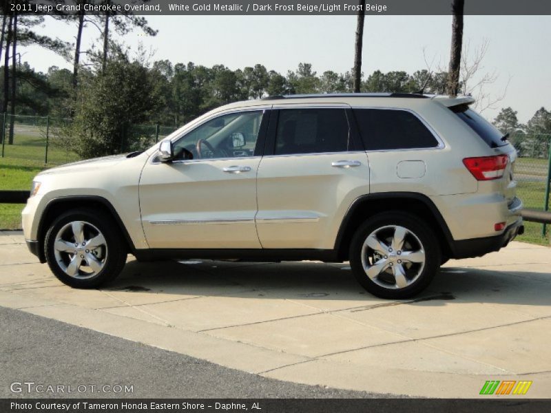 White Gold Metallic / Dark Frost Beige/Light Frost Beige 2011 Jeep Grand Cherokee Overland