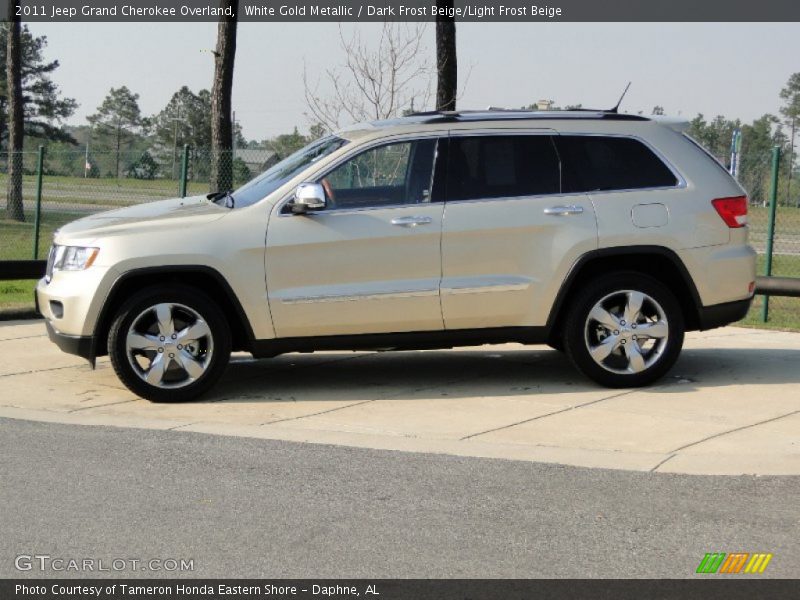 White Gold Metallic / Dark Frost Beige/Light Frost Beige 2011 Jeep Grand Cherokee Overland