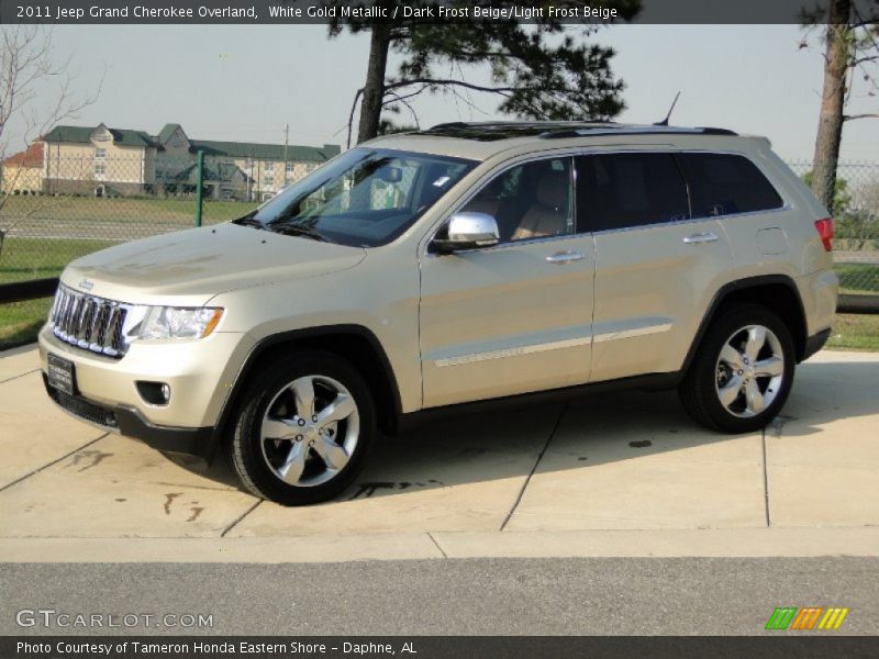 White Gold Metallic / Dark Frost Beige/Light Frost Beige 2011 Jeep Grand Cherokee Overland