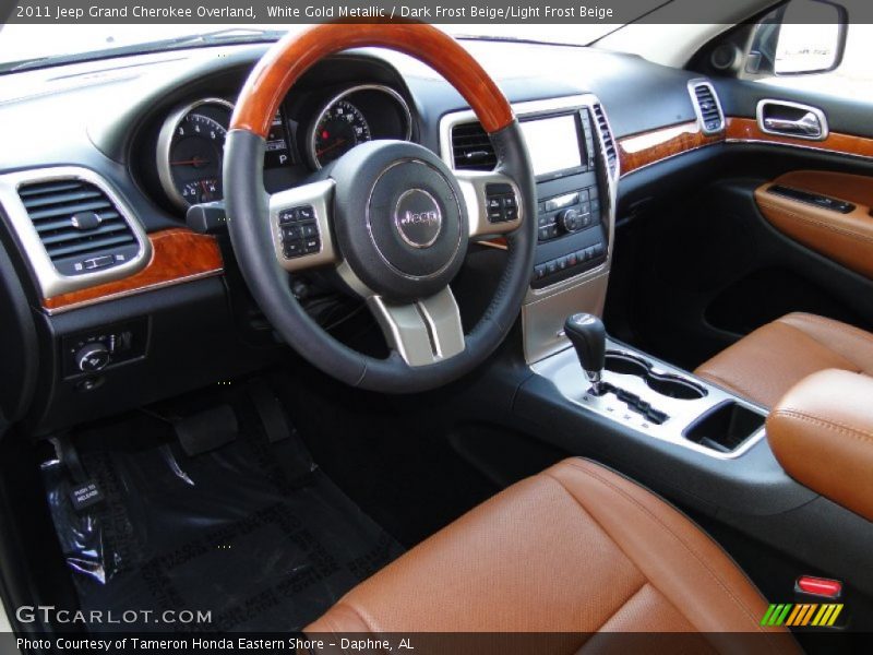 White Gold Metallic / Dark Frost Beige/Light Frost Beige 2011 Jeep Grand Cherokee Overland