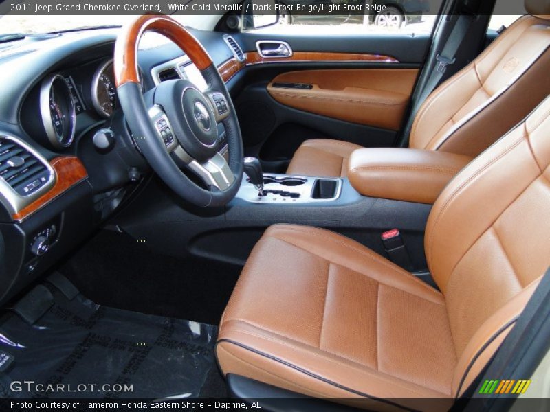 White Gold Metallic / Dark Frost Beige/Light Frost Beige 2011 Jeep Grand Cherokee Overland