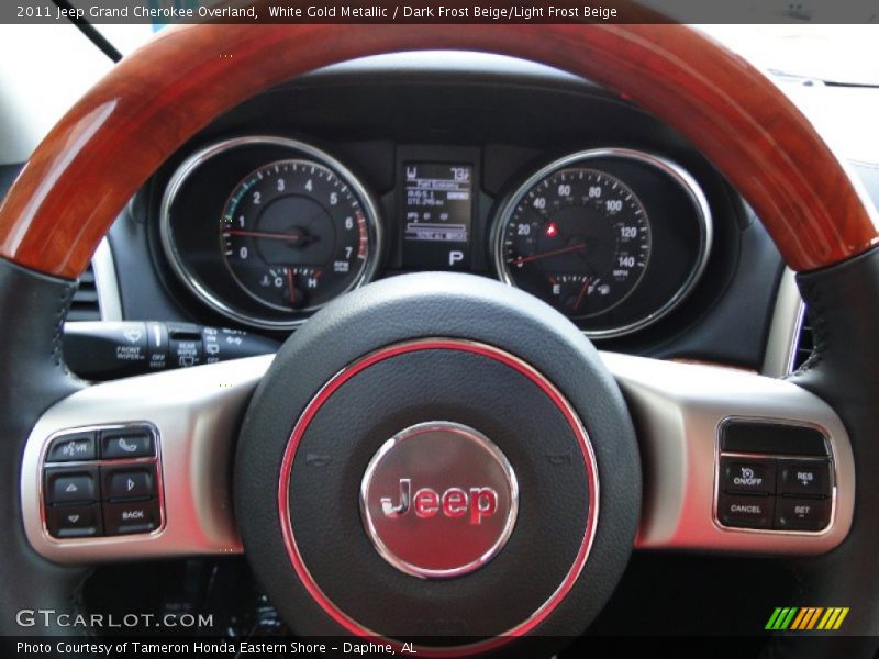 White Gold Metallic / Dark Frost Beige/Light Frost Beige 2011 Jeep Grand Cherokee Overland