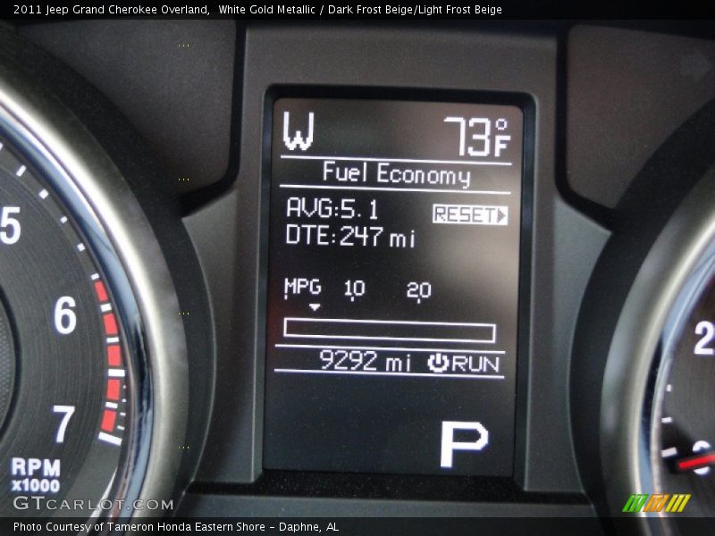 White Gold Metallic / Dark Frost Beige/Light Frost Beige 2011 Jeep Grand Cherokee Overland