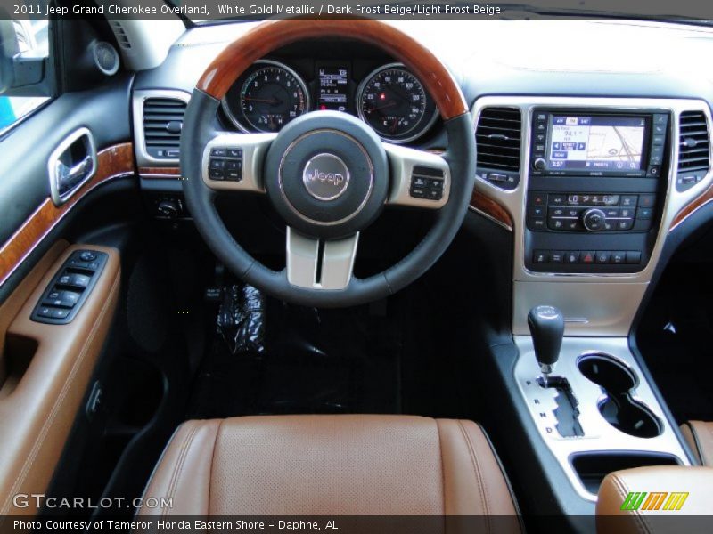 White Gold Metallic / Dark Frost Beige/Light Frost Beige 2011 Jeep Grand Cherokee Overland