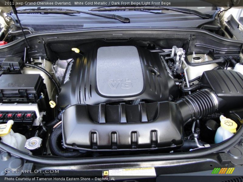 White Gold Metallic / Dark Frost Beige/Light Frost Beige 2011 Jeep Grand Cherokee Overland