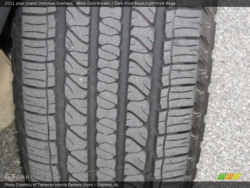 White Gold Metallic / Dark Frost Beige/Light Frost Beige 2011 Jeep Grand Cherokee Overland