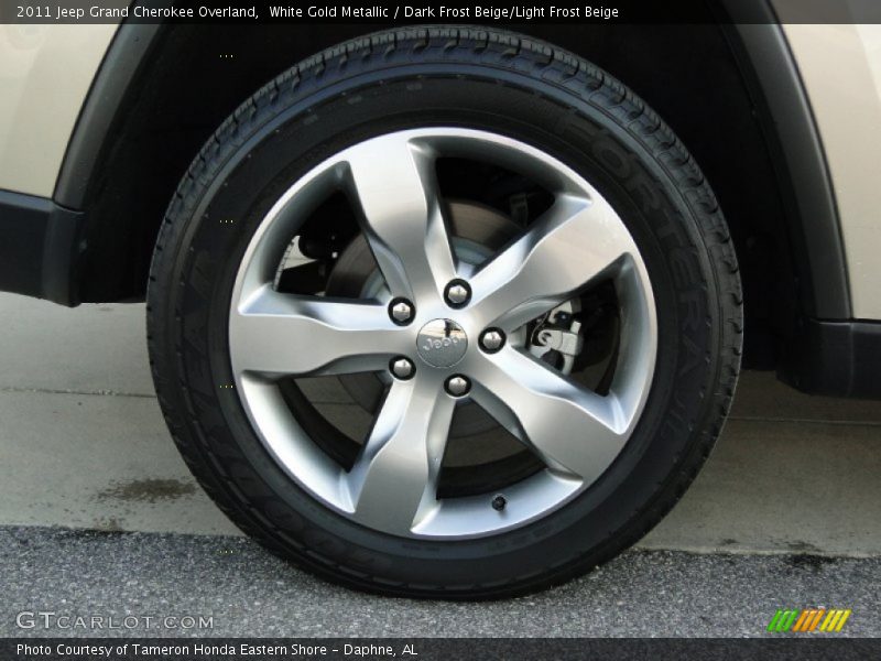 White Gold Metallic / Dark Frost Beige/Light Frost Beige 2011 Jeep Grand Cherokee Overland