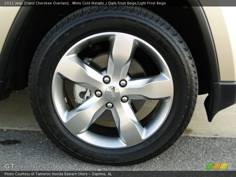 White Gold Metallic / Dark Frost Beige/Light Frost Beige 2011 Jeep Grand Cherokee Overland