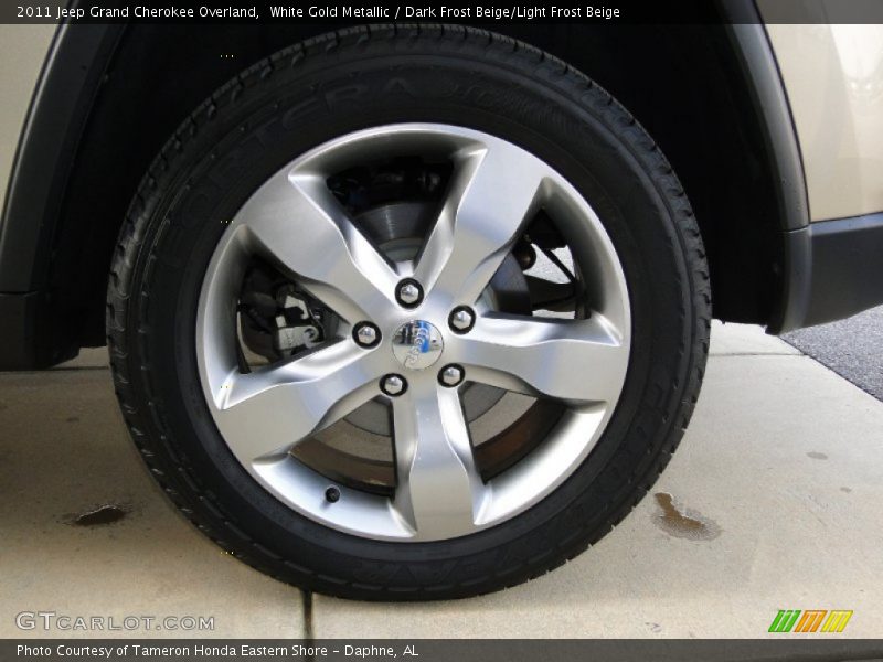 White Gold Metallic / Dark Frost Beige/Light Frost Beige 2011 Jeep Grand Cherokee Overland
