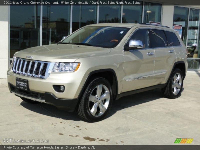 White Gold Metallic / Dark Frost Beige/Light Frost Beige 2011 Jeep Grand Cherokee Overland