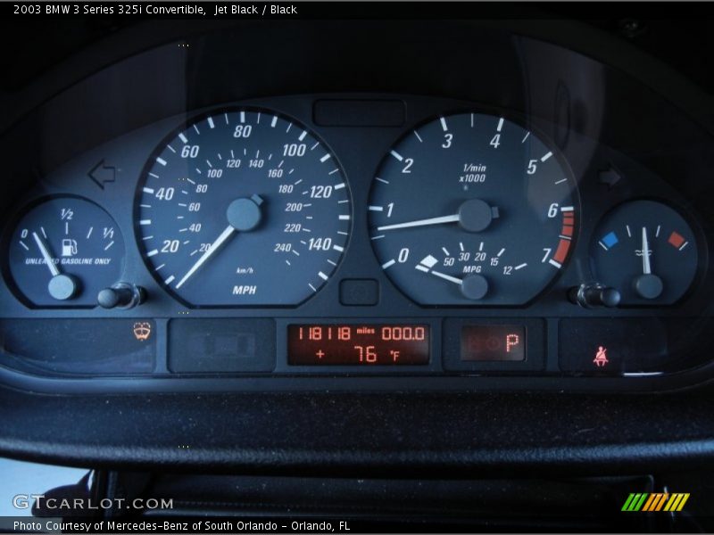 Jet Black / Black 2003 BMW 3 Series 325i Convertible