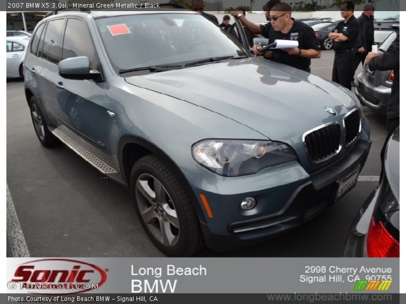 Mineral Green Metallic / Black 2007 BMW X5 3.0si