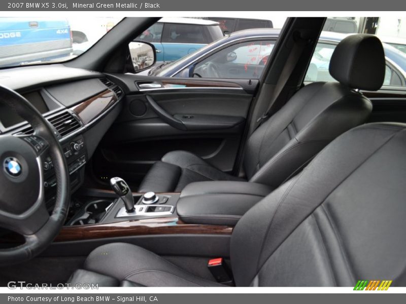 Mineral Green Metallic / Black 2007 BMW X5 3.0si