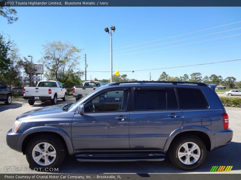 Bluestone Metallic / Ivory 2003 Toyota Highlander Limited