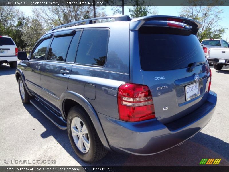 Bluestone Metallic / Ivory 2003 Toyota Highlander Limited