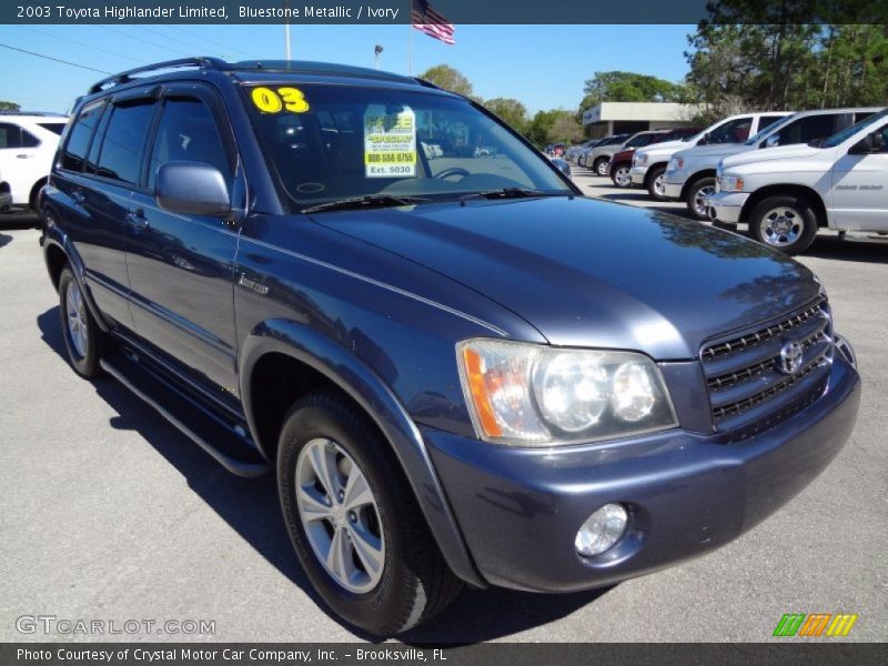 Bluestone Metallic / Ivory 2003 Toyota Highlander Limited