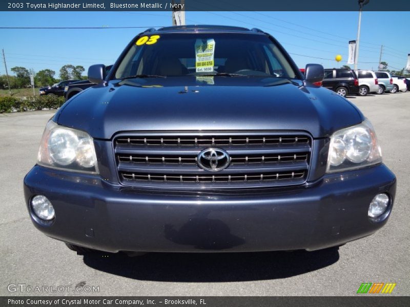 Bluestone Metallic / Ivory 2003 Toyota Highlander Limited
