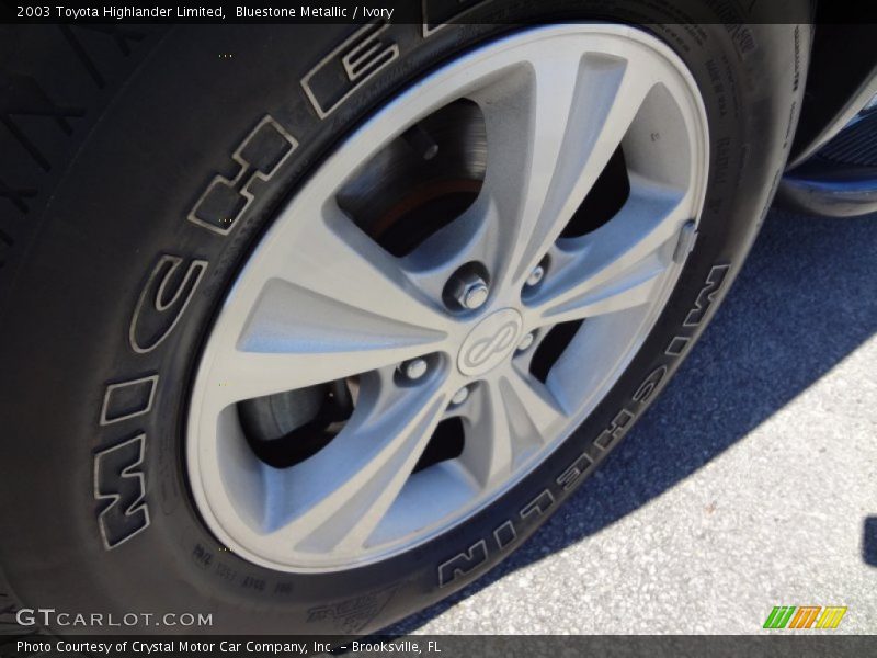 Bluestone Metallic / Ivory 2003 Toyota Highlander Limited