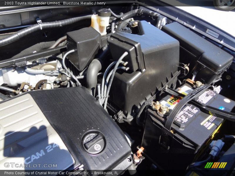 Bluestone Metallic / Ivory 2003 Toyota Highlander Limited