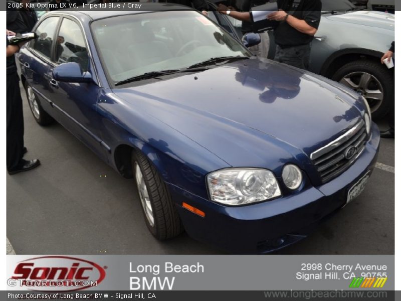 Imperial Blue / Gray 2005 Kia Optima LX V6