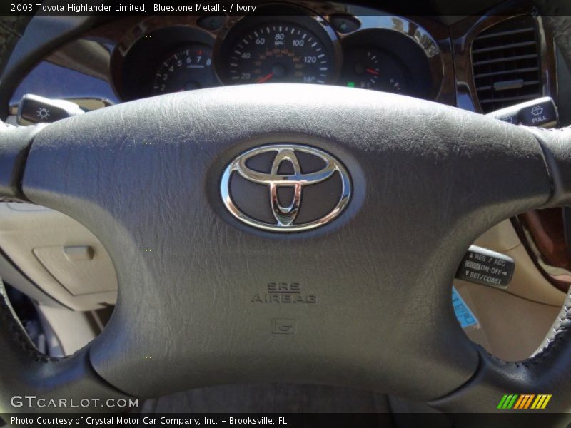 Bluestone Metallic / Ivory 2003 Toyota Highlander Limited