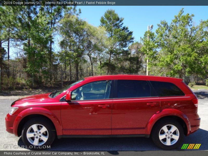 Inferno Red Crystal Pearl / Pastel Pebble Beige 2009 Dodge Journey SXT