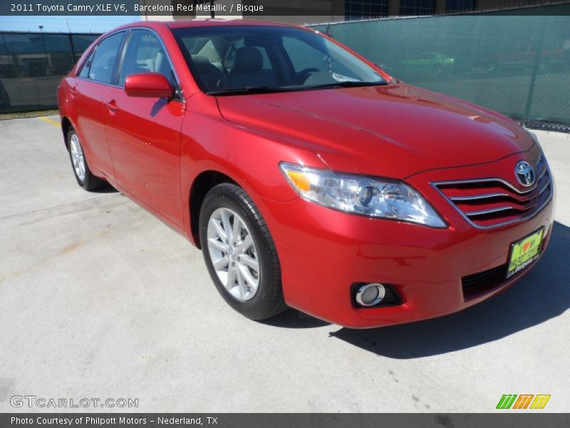 Barcelona Red Metallic / Bisque 2011 Toyota Camry XLE V6