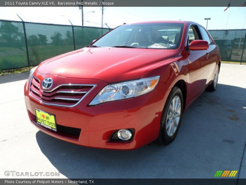 Barcelona Red Metallic / Bisque 2011 Toyota Camry XLE V6