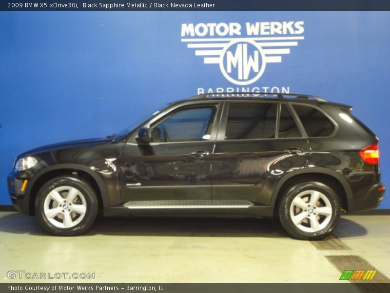 Black Sapphire Metallic / Black Nevada Leather 2009 BMW X5 xDrive30i