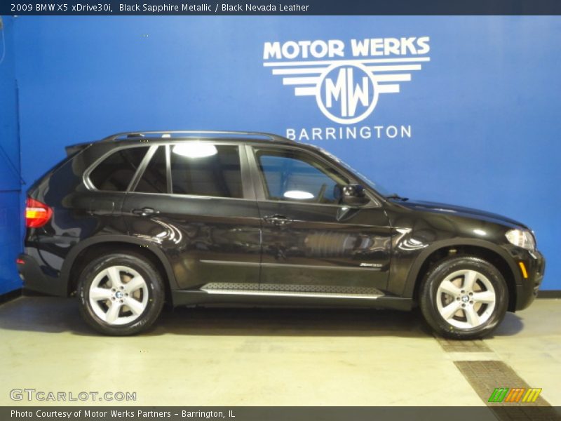 Black Sapphire Metallic / Black Nevada Leather 2009 BMW X5 xDrive30i