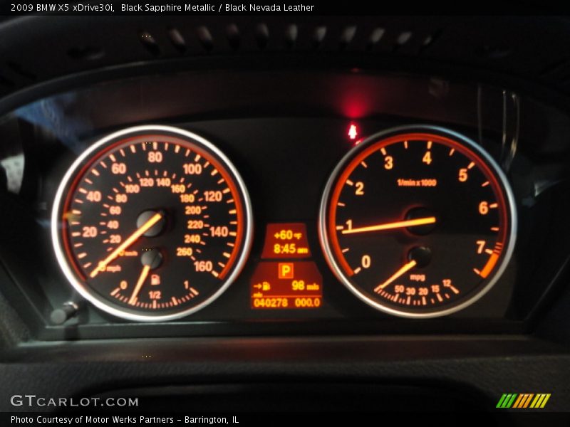 Black Sapphire Metallic / Black Nevada Leather 2009 BMW X5 xDrive30i