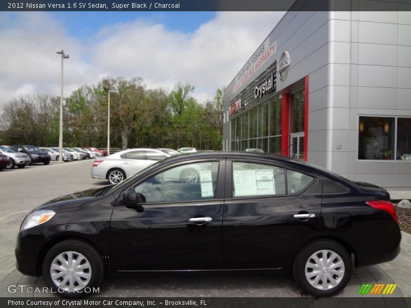 Super Black / Charcoal 2012 Nissan Versa 1.6 SV Sedan