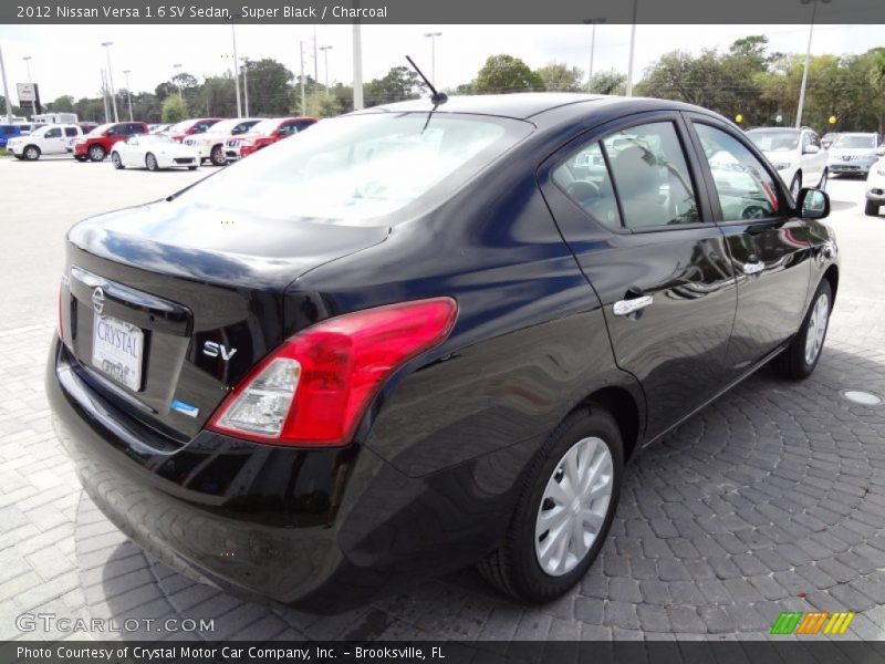 Super Black / Charcoal 2012 Nissan Versa 1.6 SV Sedan