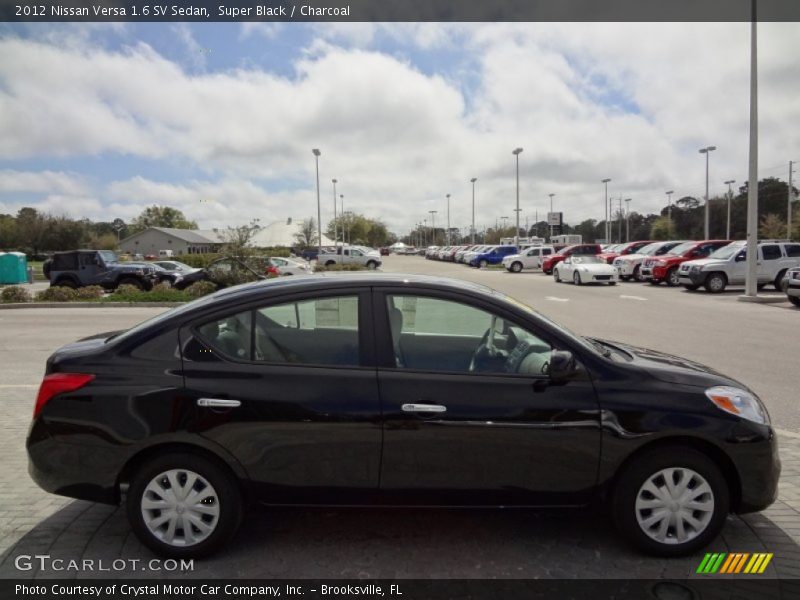 Super Black / Charcoal 2012 Nissan Versa 1.6 SV Sedan