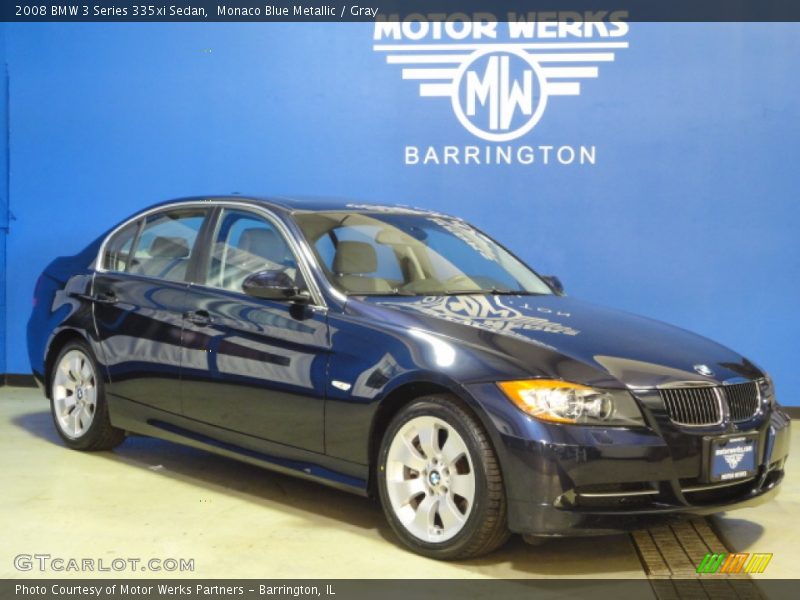 Monaco Blue Metallic / Gray 2008 BMW 3 Series 335xi Sedan