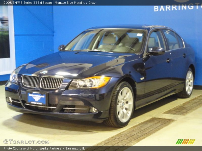 Monaco Blue Metallic / Gray 2008 BMW 3 Series 335xi Sedan
