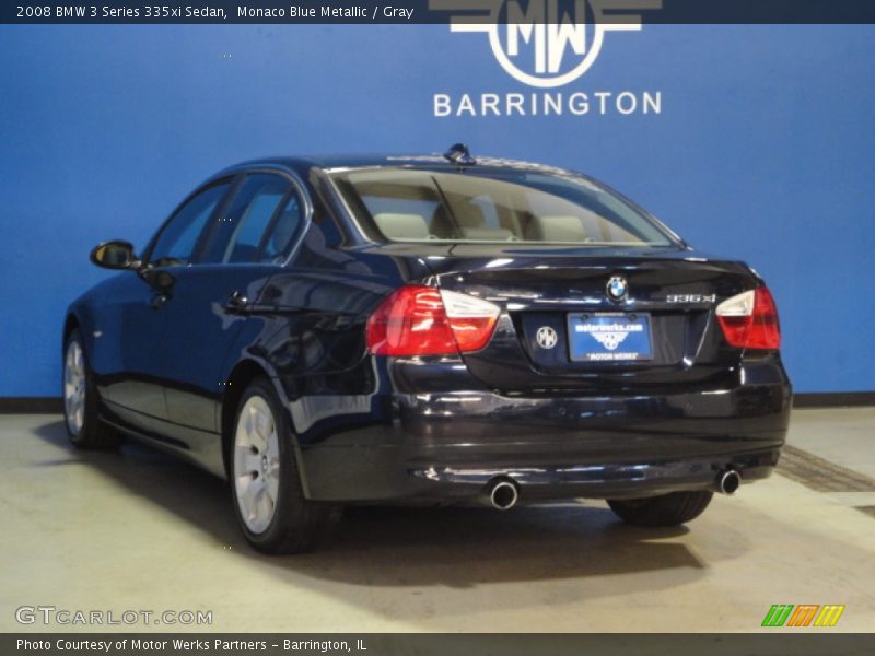 Monaco Blue Metallic / Gray 2008 BMW 3 Series 335xi Sedan