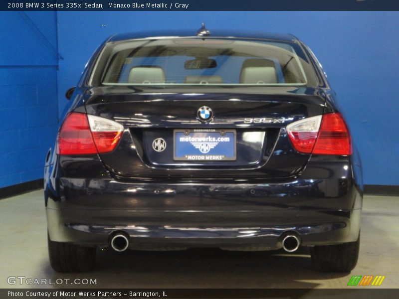 Monaco Blue Metallic / Gray 2008 BMW 3 Series 335xi Sedan
