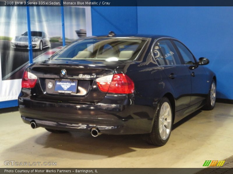 Monaco Blue Metallic / Gray 2008 BMW 3 Series 335xi Sedan