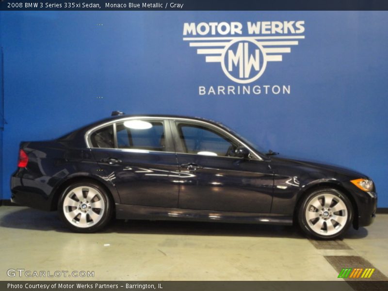 Monaco Blue Metallic / Gray 2008 BMW 3 Series 335xi Sedan