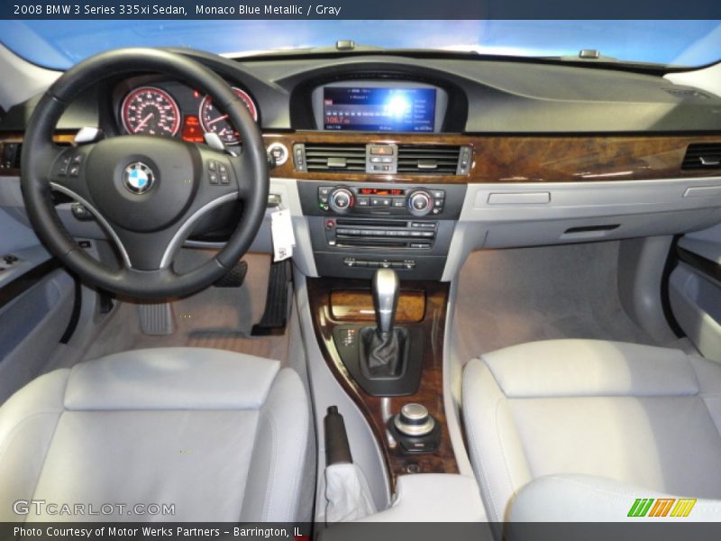Monaco Blue Metallic / Gray 2008 BMW 3 Series 335xi Sedan