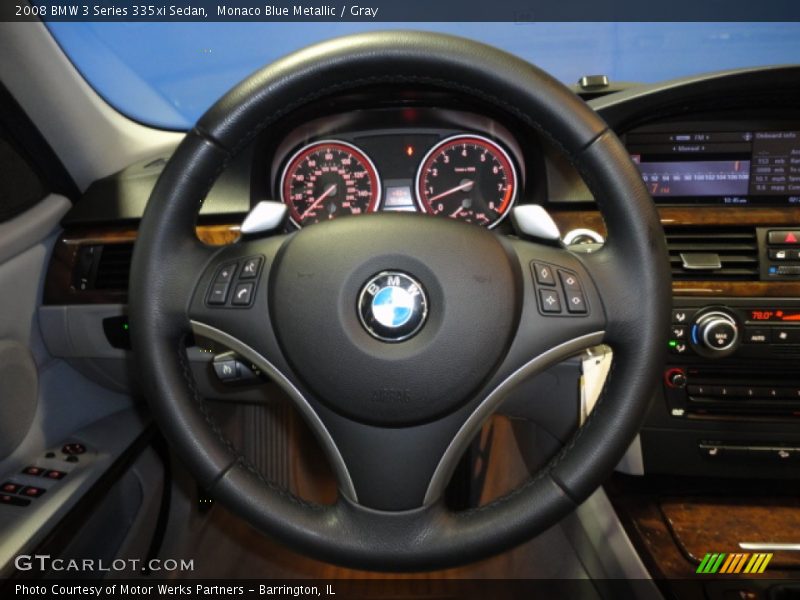 Monaco Blue Metallic / Gray 2008 BMW 3 Series 335xi Sedan