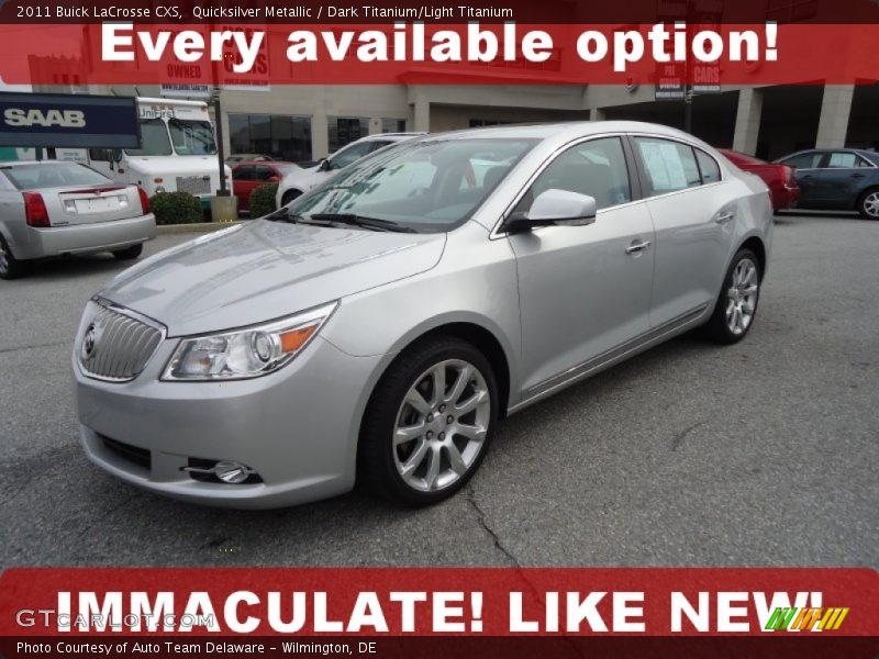 Quicksilver Metallic / Dark Titanium/Light Titanium 2011 Buick LaCrosse CXS