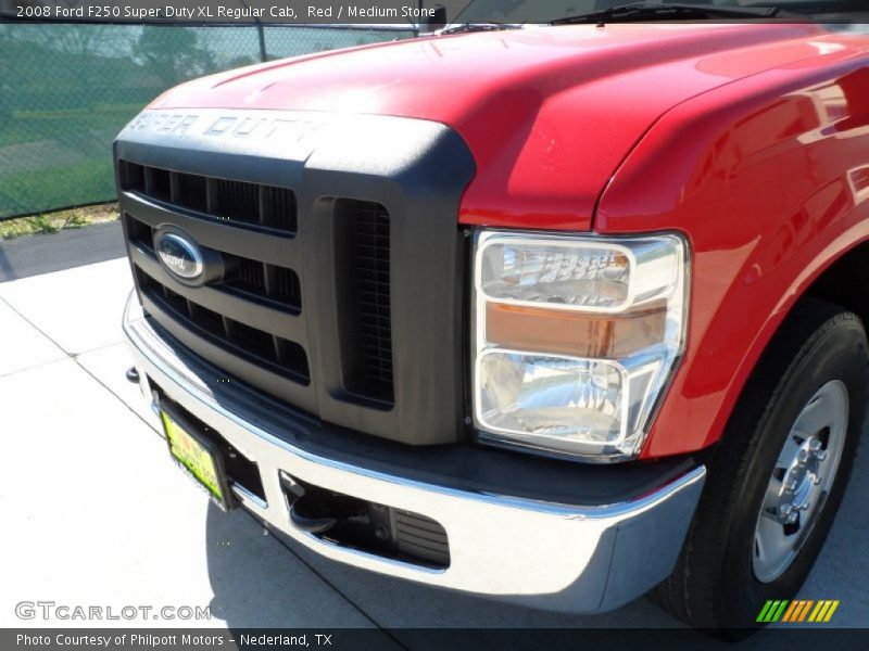 Red / Medium Stone 2008 Ford F250 Super Duty XL Regular Cab