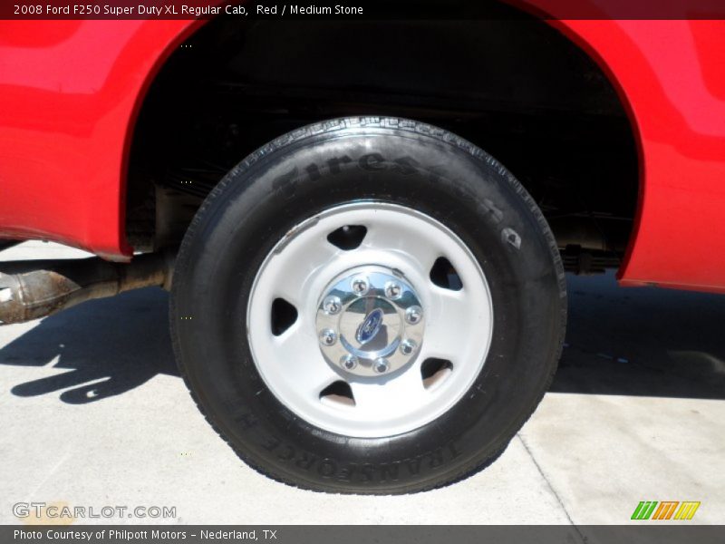 Red / Medium Stone 2008 Ford F250 Super Duty XL Regular Cab