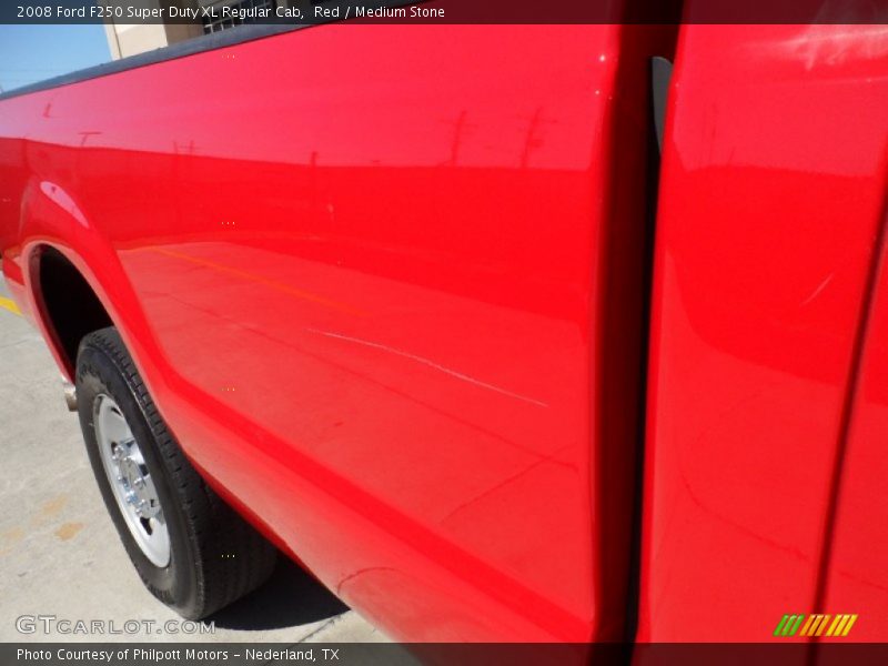 Red / Medium Stone 2008 Ford F250 Super Duty XL Regular Cab