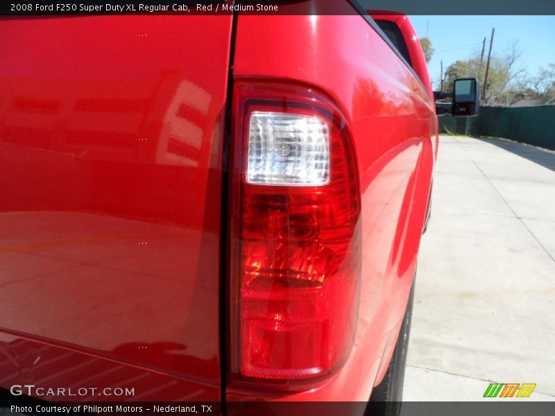 Red / Medium Stone 2008 Ford F250 Super Duty XL Regular Cab