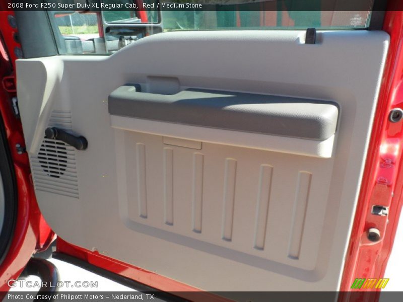 Red / Medium Stone 2008 Ford F250 Super Duty XL Regular Cab